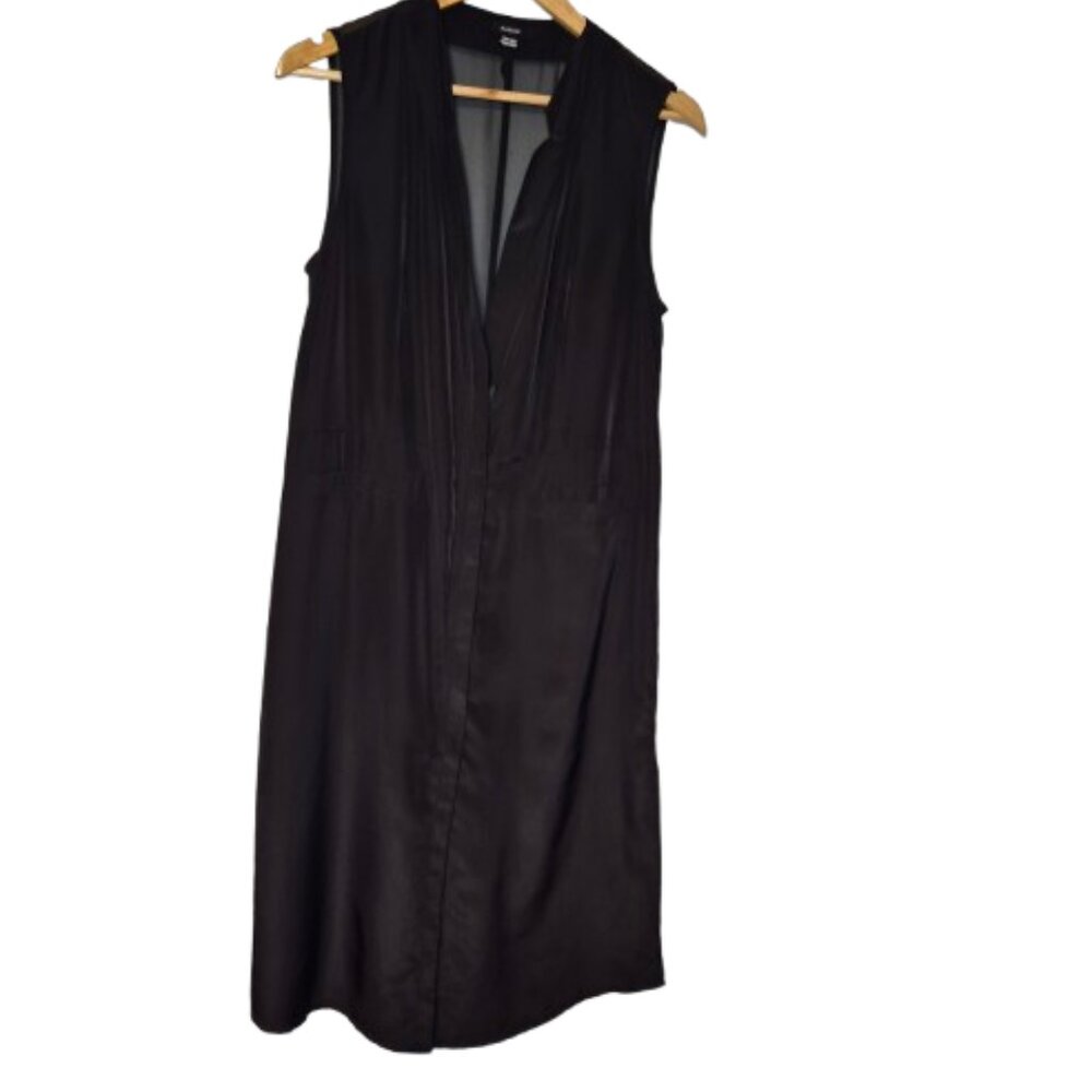 Rudsak Black Sleeveless Zippered Front Dress with Sheer Chiffon Back Size XS/S
